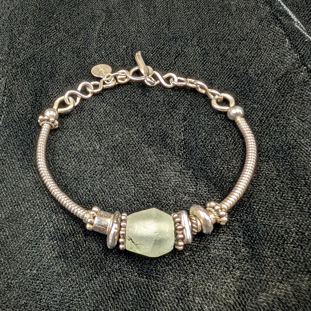 Bonnie Hedden Handcrafted Silver and Gold Beaded Bracelet